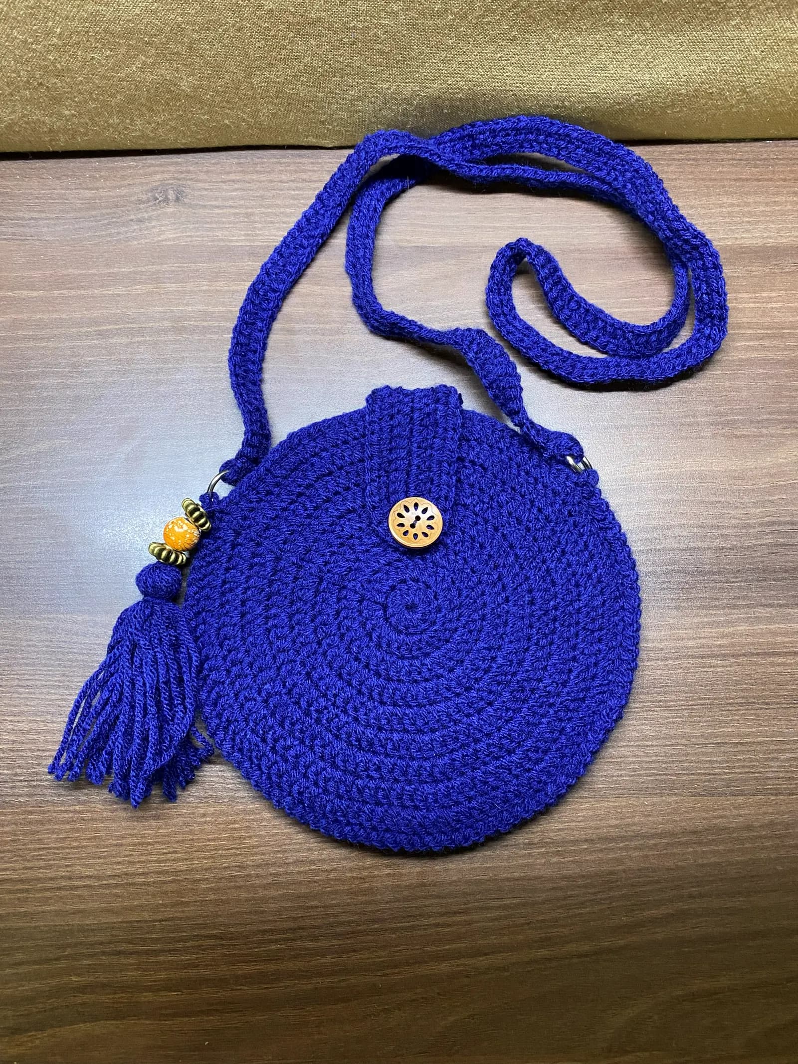 Berry toned crochet purse