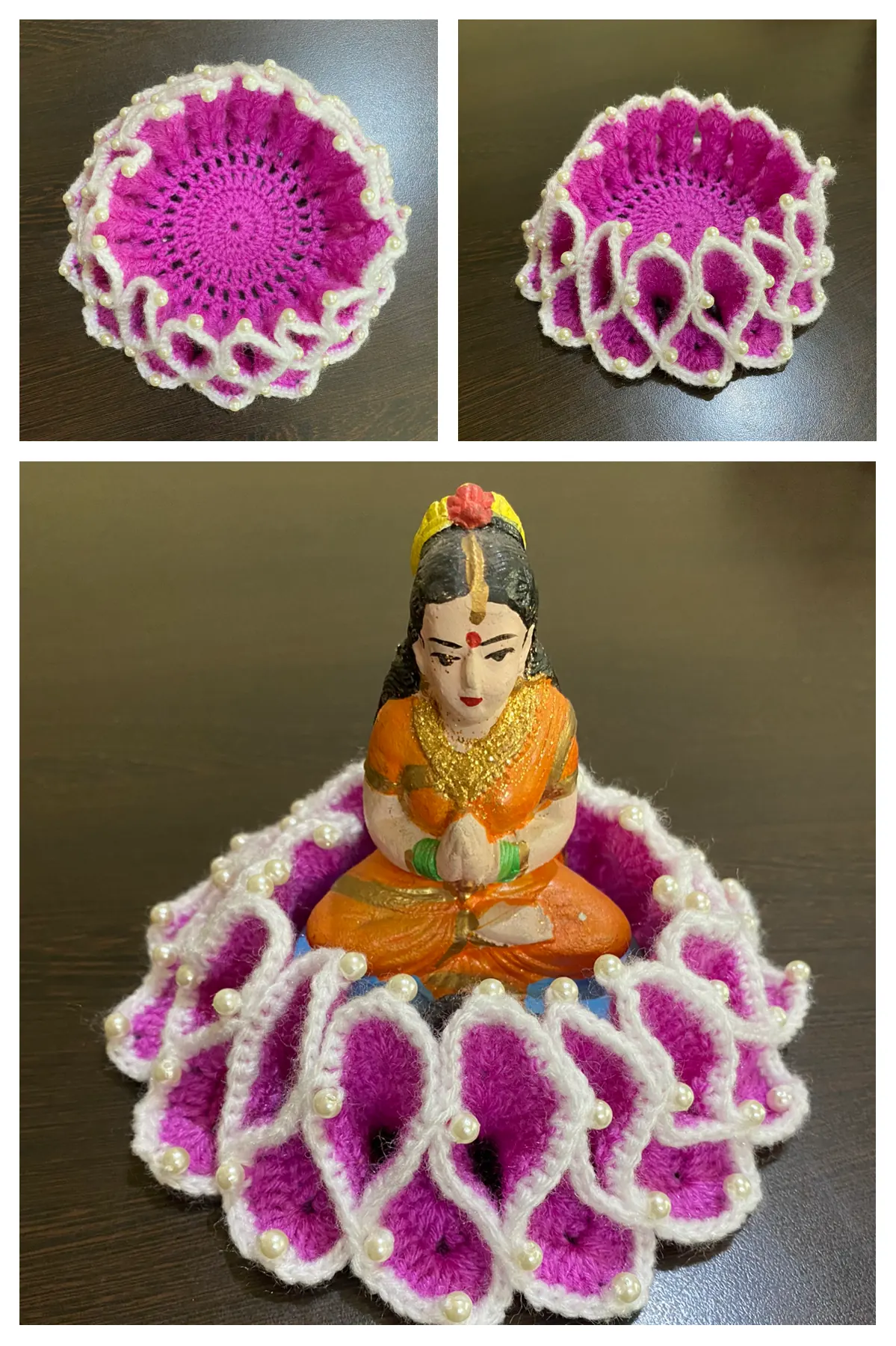 Crochet toran decor for pooja and festive use